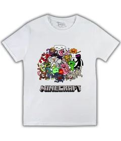 Прикольные футболки: Майнкрафт лого на белой